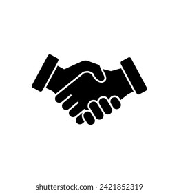 Handshake icon vector. business handshake. contact agreement