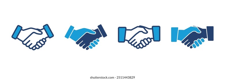 Handshake icon vector. business handshake. contact agreement