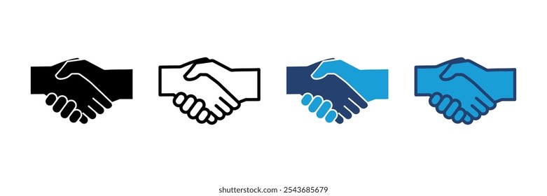 Handshake icon vector. business handshake. contact agreement