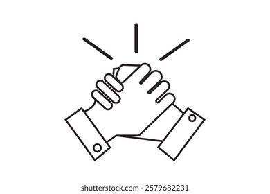 Handshake icon vector. business handshake. contact agreement