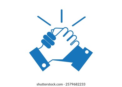 Handshake icon vector. business handshake. contact agreement