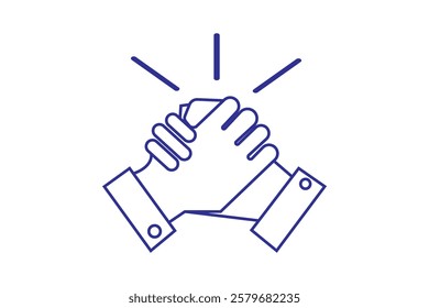 Handshake icon vector. business handshake. contact agreement