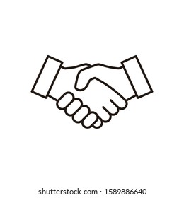 Handshake icon vector. Business handshake. contract agreement. Handshake, deal, partnership icon in trendy flat style
