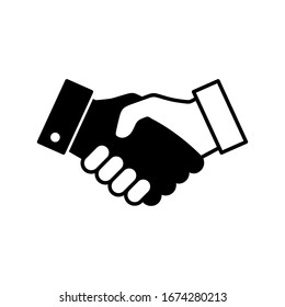 Handshake icon vector. Business handshake. contract agreement. Handshake, deal, partnership icon in trendy flat style
