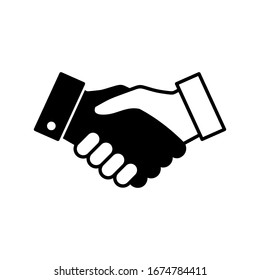 Handshake icon vector. Business handshake. contract agreement. Handshake, deal, partnership icon in trendy flat style
