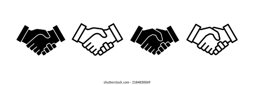 Handshake icon vector. business handshake sign and symbol. contact agreement