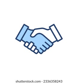 Handshake icon vector. business handshake sign and symbol. contact agreement