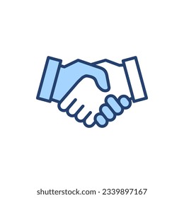 Handshake icon vector. business handshake sign and symbol. contact agreement