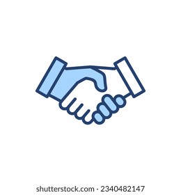 Handshake icon vector. business handshake sign and symbol. contact agreement