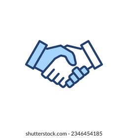 Handshake icon vector. business handshake sign and symbol. contact agreement