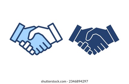 Handshake icon vector. business handshake sign and symbol. contact agreement