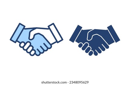 Handshake icon vector. business handshake sign and symbol. contact agreement