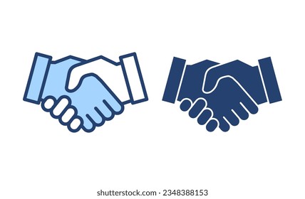 Handshake icon vector. business handshake sign and symbol. contact agreement