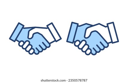 Handshake icon vector. business handshake sign and symbol. contact agreement
