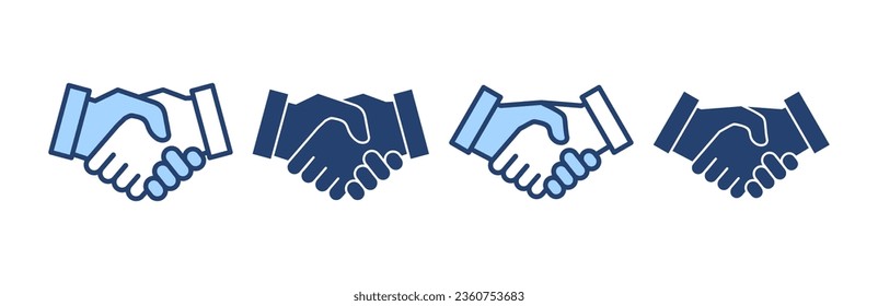 Handshake icon vector. business handshake sign and symbol. contact agreement