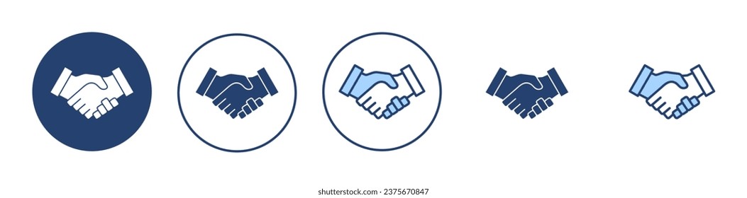 Handshake icon vector. business handshake sign and symbol. contact agreement