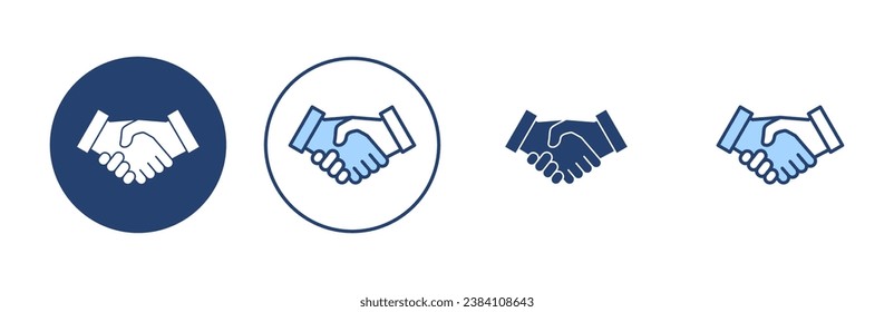 Handshake icon vector. business handshake sign and symbol. contact agreement