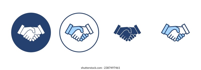 Handshake icon vector. business handshake sign and symbol. contact agreement