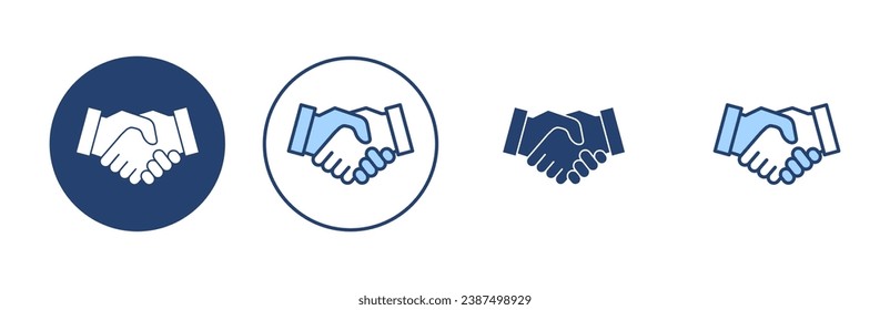 Handshake icon vector. business handshake sign and symbol. contact agreement