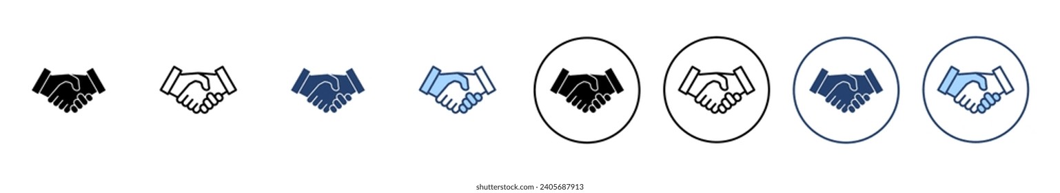 Handshake icon vector. business handshake sign and symbol. contact agreement