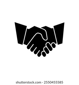 Handshake icon vector. business handshake sign and symbol. contact agreement