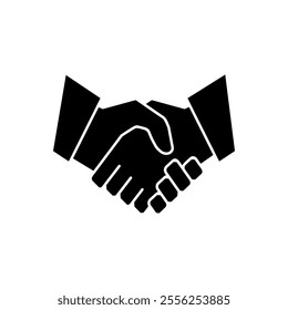 Handshake icon vector. business handshake sign and symbol. contact agreement