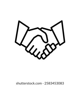 Handshake icon vector. business handshake sign and symbol. contact agreement