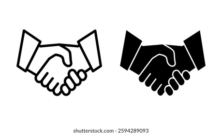 Handshake icon vector. business handshake sign and symbol. contact agreement