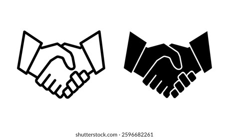 Handshake icon vector. business handshake sign and symbol. contact agreement