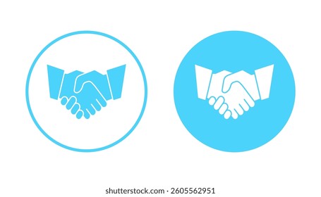 Handshake icon vector. business handshake sign and symbol. contact agreement