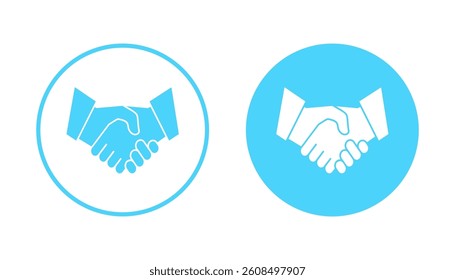 Handshake icon vector. business handshake sign and symbol. contact agreement
