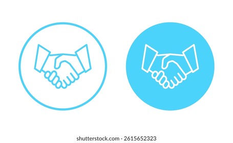 Handshake icon vector. business handshake sign and symbol. contact agreement