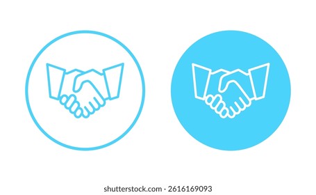 Handshake icon vector. business handshake sign and symbol. contact agreement