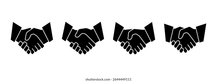 Handshake icon vector. business handshake sign and symbol. contact agreement