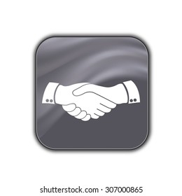 handshake icon - vector button