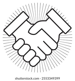 handshake icon vector design. agreed icon