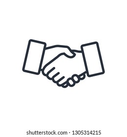 Handshake icon vector design , agreement sign illustration.