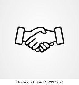 Handshake icon vector design , agreement sign illustration.