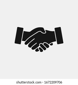 Handshake icon vector design , agreement sign illustration.