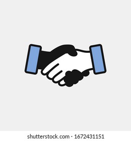 Handshake icon vector design , agreement sign illustration.