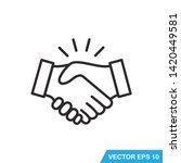 handshake icon vector design 
illustration