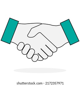 Handshake icon vector design illustration on a white background
