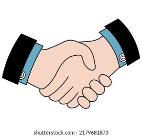handshake icon vector design illustration