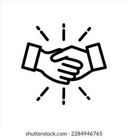 handshake icon vector design illustration on white background