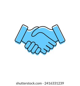 handshake icon vector design illustration