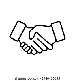 handshake icon vector design illustration