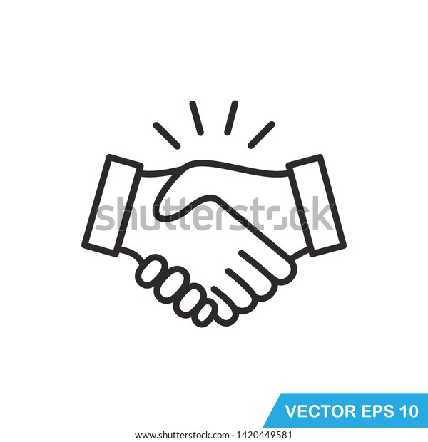 handshake icon vector\
design\
\
illustration
