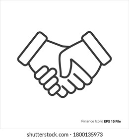 Handshake icon. Handshake icon vector design. isolated on white background