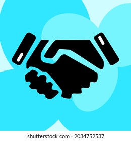 handshake icon vector design isolated