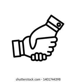 Handshake icon vector design template